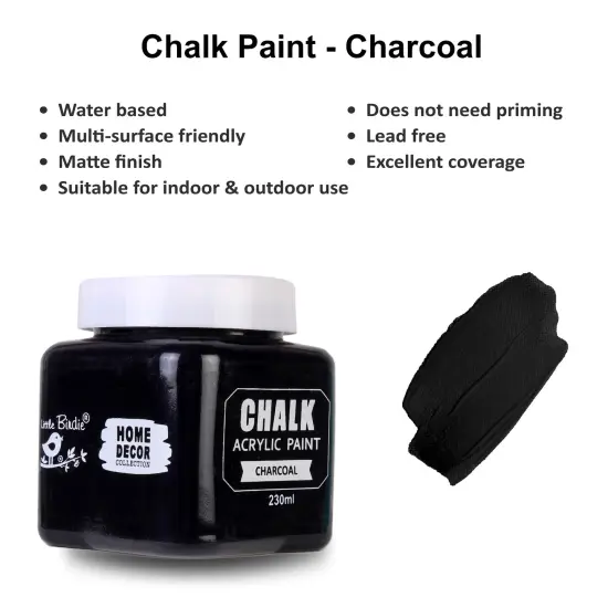 Little Birdie Home Decor Chalk Paint-Charcoal {3}