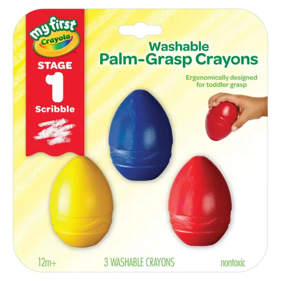 My First Crayola&reg; Washable Palm-Grasp Crayons, Pack of 3 {1}
