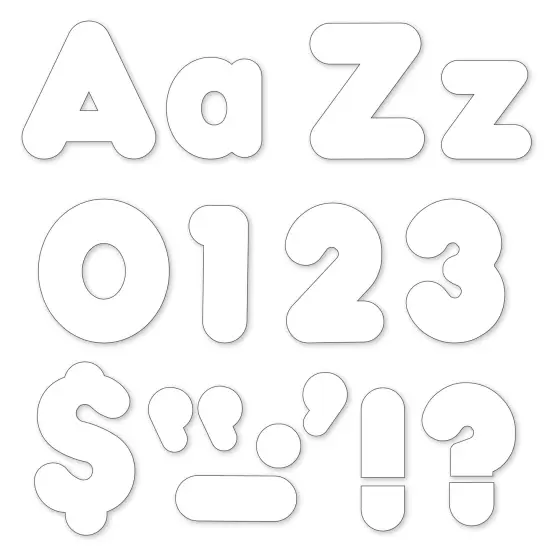 White 4-Inch Casual Uppercase/Lowercase Combo Pack Ready Letters&reg; {1}