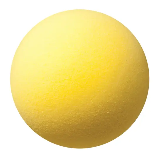 Uncoated Regular Density Foam Ball, 7", Yellow {1}