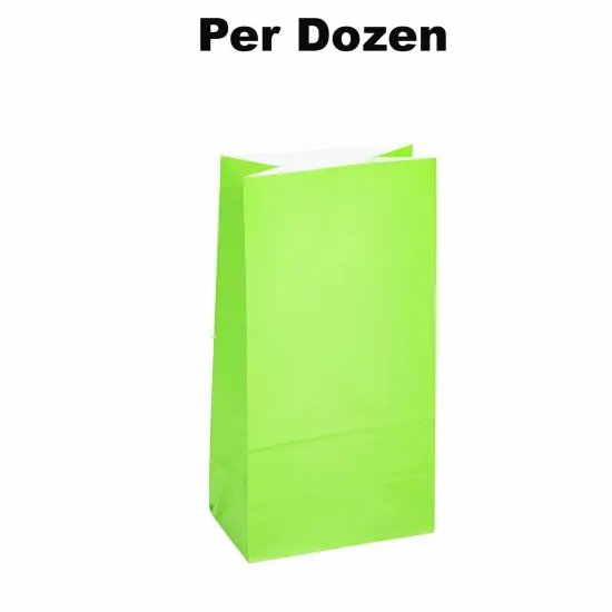 5" x 10" Paper Treat Bags - 12 Pc. Neons assorted {1}