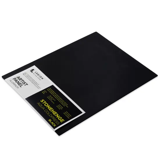 Stonehenge Aqua Coldpress Pre-Mounted Aluminum Panel 12"X16"-Black, For Wet Media {2}