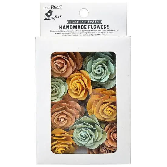 Little Birdie Whitney Paper Flowers 14/Pkg-Sunshine And Lemonade {1}
