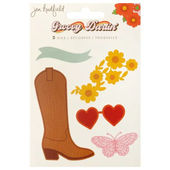 Jen Hadfield Groovy Darlin' Metal Die Set-5/Pkg {1}