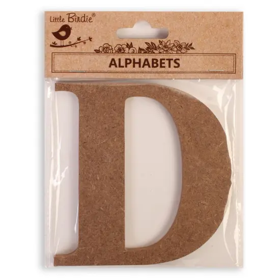 Little Birdie MDF Alphabets Upper Case 4" 1/Pkg-D {1}