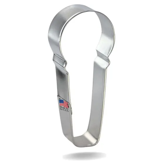 CookieCutter.Com Brand Microphone Cookie Cutter 4.5 in, Tin Plate Steel, Handmade in USA {1}