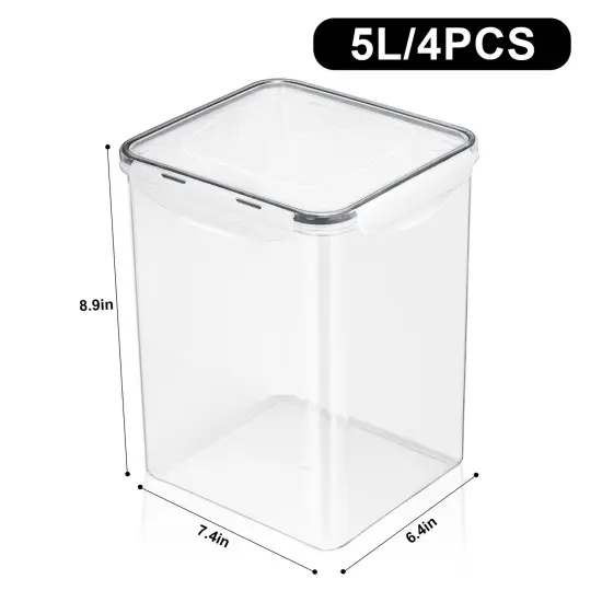 Sorbus 4 Pack Airtight (5qt/170oz) Dry Food Storage Containers with Lids, Labels and Marker - BPA Free Pantry Organization {3}