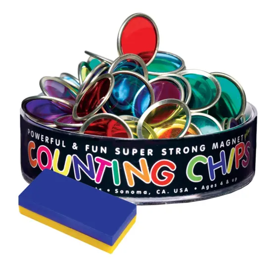 Block Magnet with 75 Counting Chips {1}