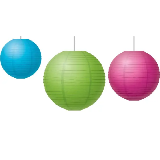 Brights Paper Lanterns, Pack of 3 {1}