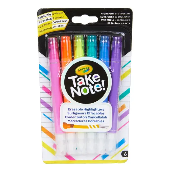 Take Note! Erasable Highlighters, Pack of 6 {1}