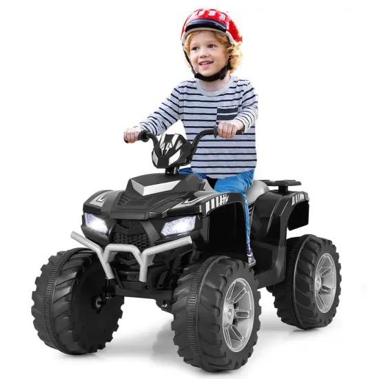 Honeyjoy 24V Kids Ride-On Electric ATV 4-Wheeler Quad Car with Wireless Connection Black/Blue/Pink/Red/Purple {7}