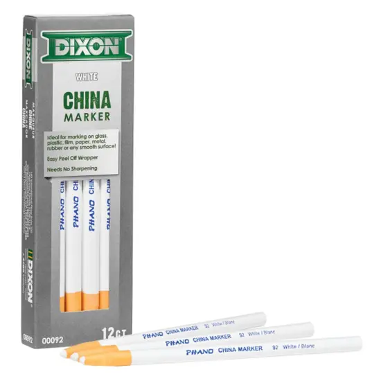 Phano China Markers, White, Pack of 12 {1}