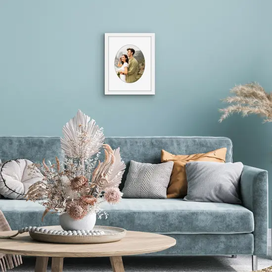 Americanflat Picture Frame with Oval-Shaped Mat - Ideal for Any Room, Living Rooms, Dorm Room {5}
