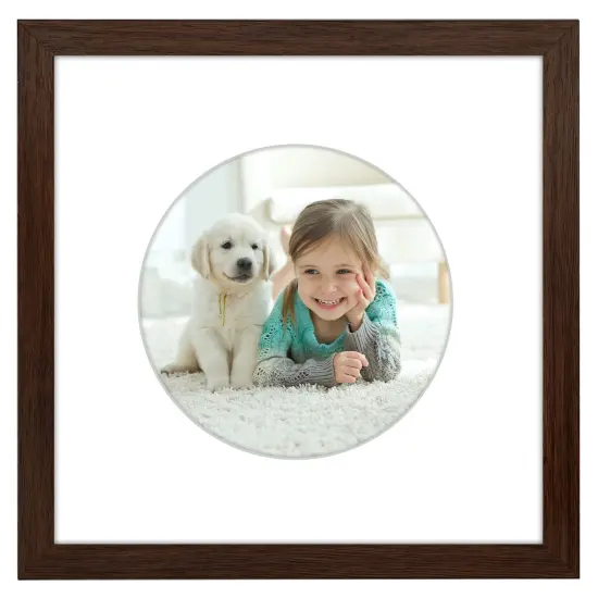 Americanflat Picture Frame with Round-Shaped Mat - Ideal for Any Room, Living Rooms, Dorm Room {1}