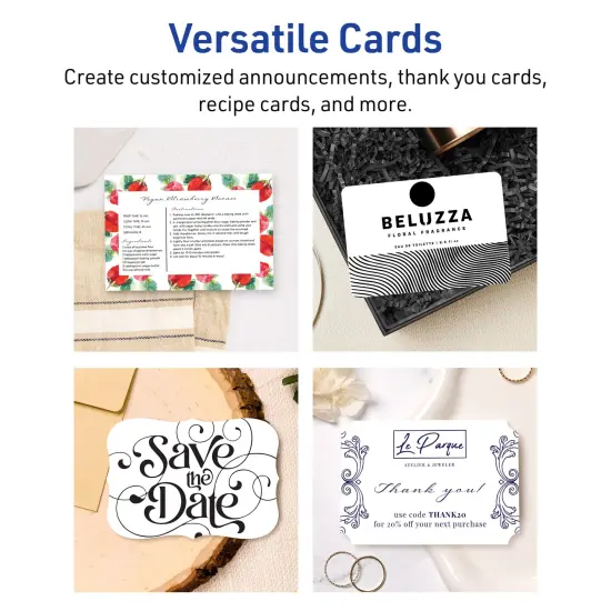 Avery Matte White Postcards, 4" x 6" Rectangle Rounded Corners {3}