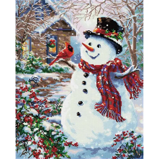 Diamond DotzSnowman & Feathered Friend Diamond Painting Multi {1}