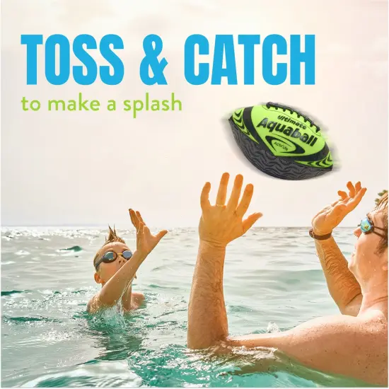 Activ Life Water Football for Pool, Beach, Outdoor, 9.5-inch Waterproof Pool Toys for Kids Aged 6-14, Heavy-Duty Water Ball, Double Lacing for Easy Grip, Lake Toys for Sports & Family Games - Green {3}