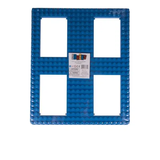 Strictly Briks Toy Building Block, Big Bricks Stackable Baseplates with Gaps, Large Pegs for Toddlers, 100% Compatible with All Major Brands, Blue, 1 Piece, 13.75x16.25 Inches {4}