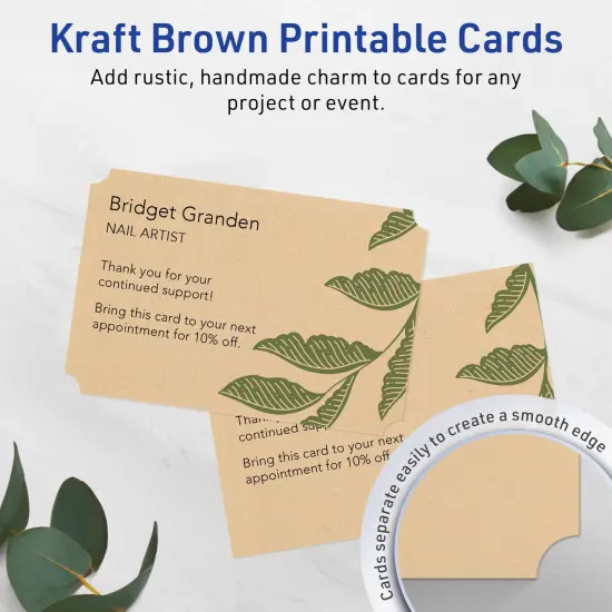 Avery Kraft Brown Postcards, 6" x 9" Rectangle Scalloped Edge {2}
