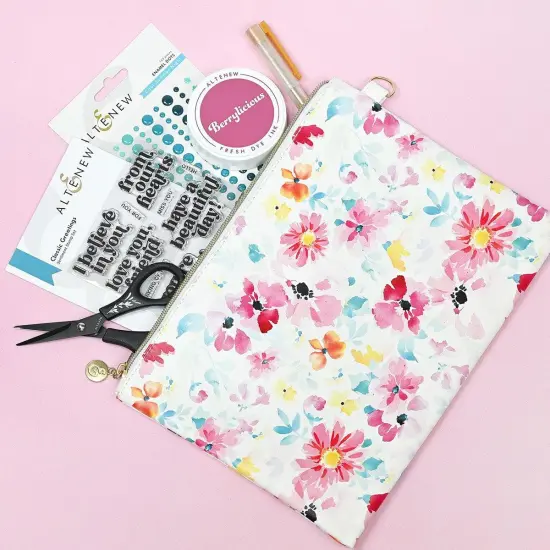 Dreaming in Watercolor Zipper Pouch (280mm x 195mm) {2}