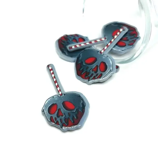 Creepy Christmas Poison Apple Charms, 27x47mm {1}