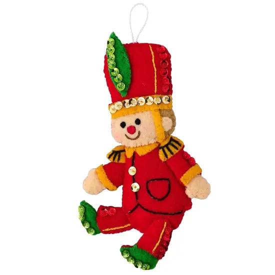 Bucilla Felt Ornaments Applique Kit Set Of 6-Toyland Treasures {4}