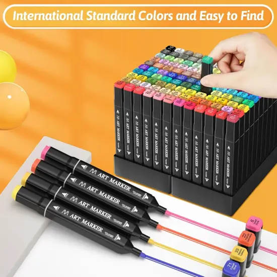 120 Colors Dual Tip Alcohol Based Art Markers Pens {5}