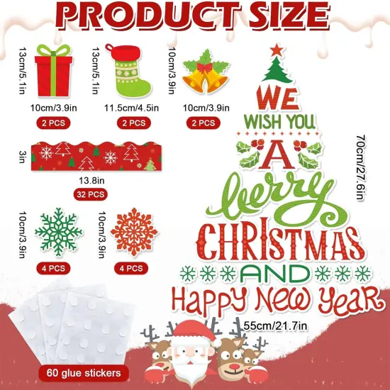 105Pcs Christmas Bulletin Board Decoration Kit {2}