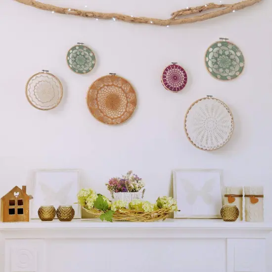 7 Pieces 7 Sizes Embroidery Hoops Set 4 inch to 12 inch Circle Cross Stitch Hoop Rings for Craft Sewing and Ornaments {2}