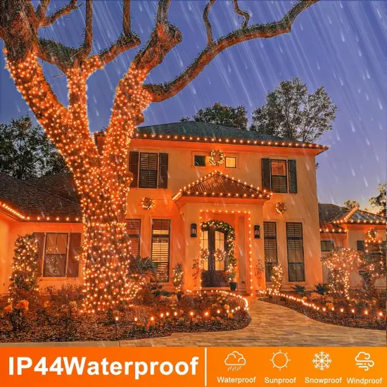 40 FT 120 LED Orange Halloween Lights {3}