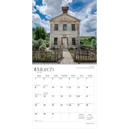 Big Sky Country | Montana Places | 2026 12 x 24 Inch (Hanging) Monthly Square Wall Calendar | Plastic-Free {3}