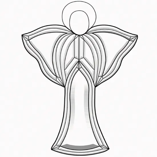 8-1/4" x 6-3/4" Exquisite Clear Glass Angel Bevel Cluster EC203 {1}