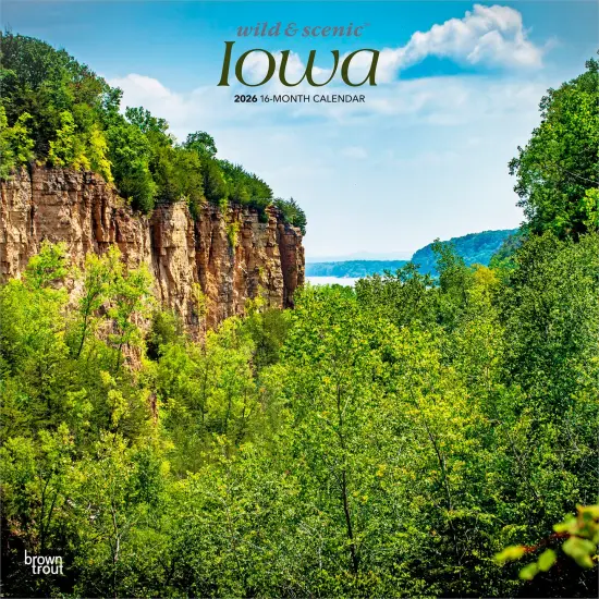 Iowa Wild & Scenic | 2026 12 x 24 Inch (Hanging) Monthly Square Wall Calendar | Plastic-Free {1}