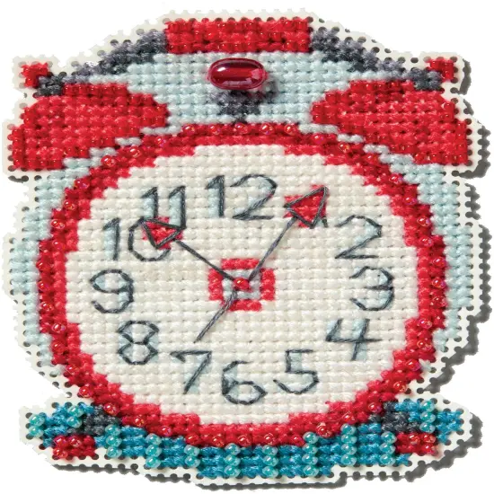 Mill Hill Counted Cross Stitch Kit 2.5"X3.14"-Vintage Alarm Clock {1}