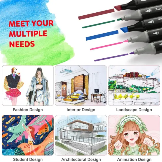 80 Colors Dual Tips Alcohol Markers {4}