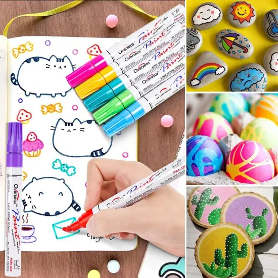 24 Color Permanent Oil Based Markers {3}