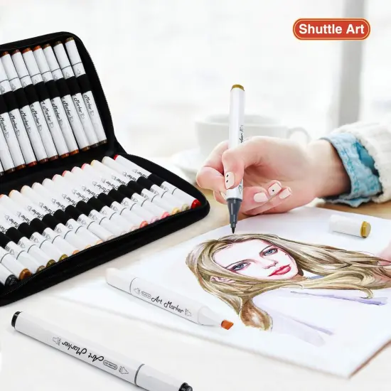 Dual Tip Alcohol Based Marker Pen Set {2}