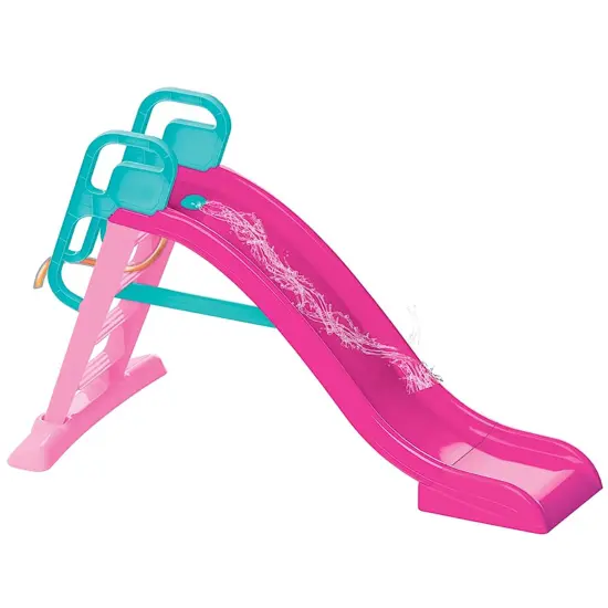 Dolu: Big Splash Slide: Unicorn Pink & Blue - Waterslide Hose Attachment, Indoor/Outdoor, Plastic Playground Equipment, 74.4 x 33.5 x 44.9, Kids 3+ {4}