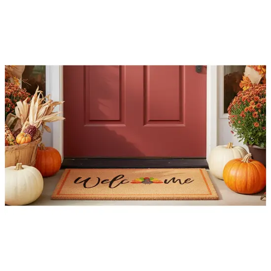 107171729 Turkey Welcome Doormat {9}