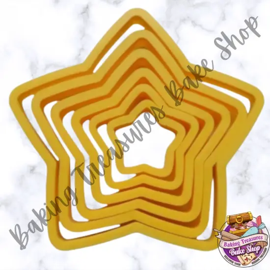 Star 6 pcs Shaped Cookie Cutters {6}