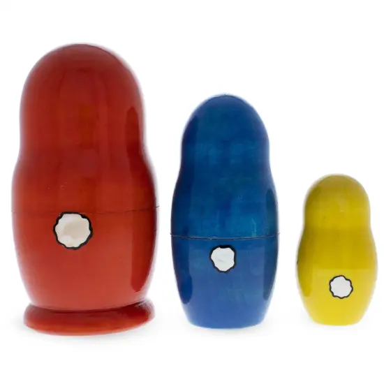 Set of 3 Bunnies with Easter Eggs Nesting Dolls {4}