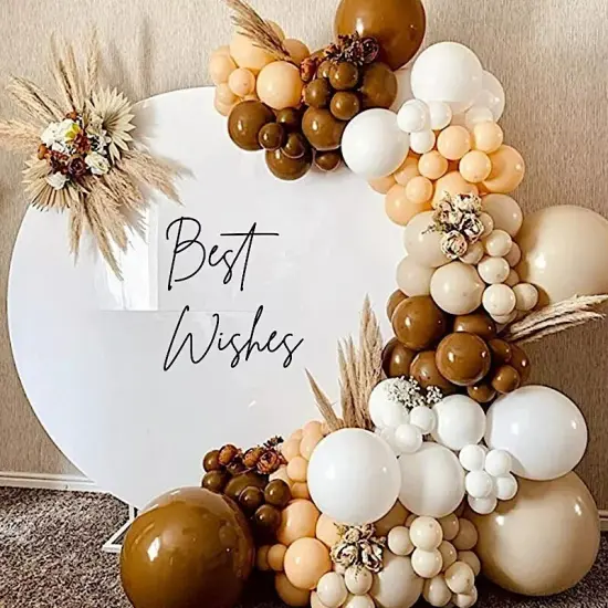 124 Brown White Double Layer Latex Balloons Garland Arch Decorations Kit Party {1}