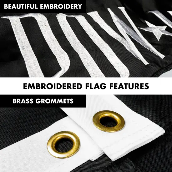 G128 - 5 Feet Tangle Free Spinning Flagpole (Black) POW/MIA Flag Double Sided Brass Grommets Embroidered 2x3 ft (Flag Included) Aluminum Flag Pole {4}