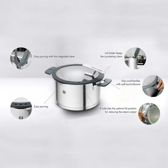 ZWILLING Simplify 1.6- qt Stainless Steel Saucepan with Lid {3}