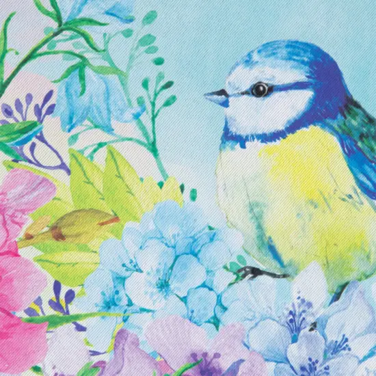 Northlight Blue and Purple Welcome Bird Outdoor House Flag 28" x 40" Green {7}