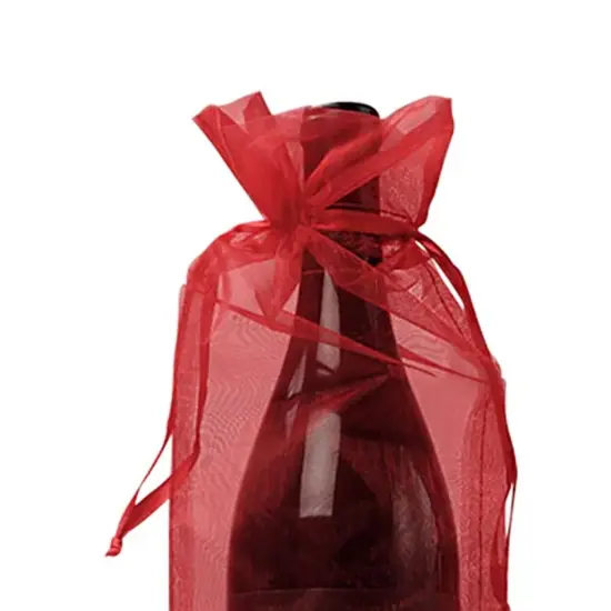 6"x15" Plain Organza Bags Stylish Wine Gift Packaging {6}