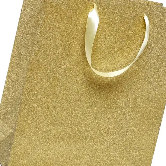 Glitter Grain Euro Totes 7'' x 3 7/8'' x 9 1/16'' for Boutique Shopping Champagne {5}