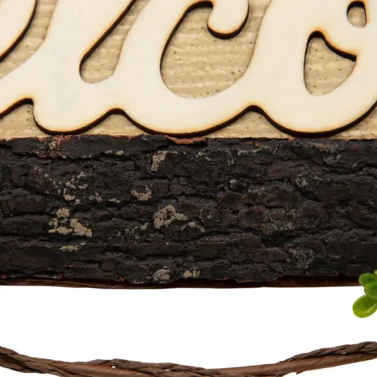 Northlight Easter Rabbit Couple Floral "Welcome" Sign - 16-Inch Multi {7}