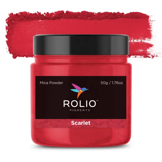 Rolio - 1 Jar Mica Powder (Scarlet) - 50g / 1.8 oz {1}