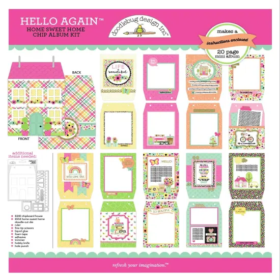 Doodlebug Chip Album Kit-Hello Again {1}
